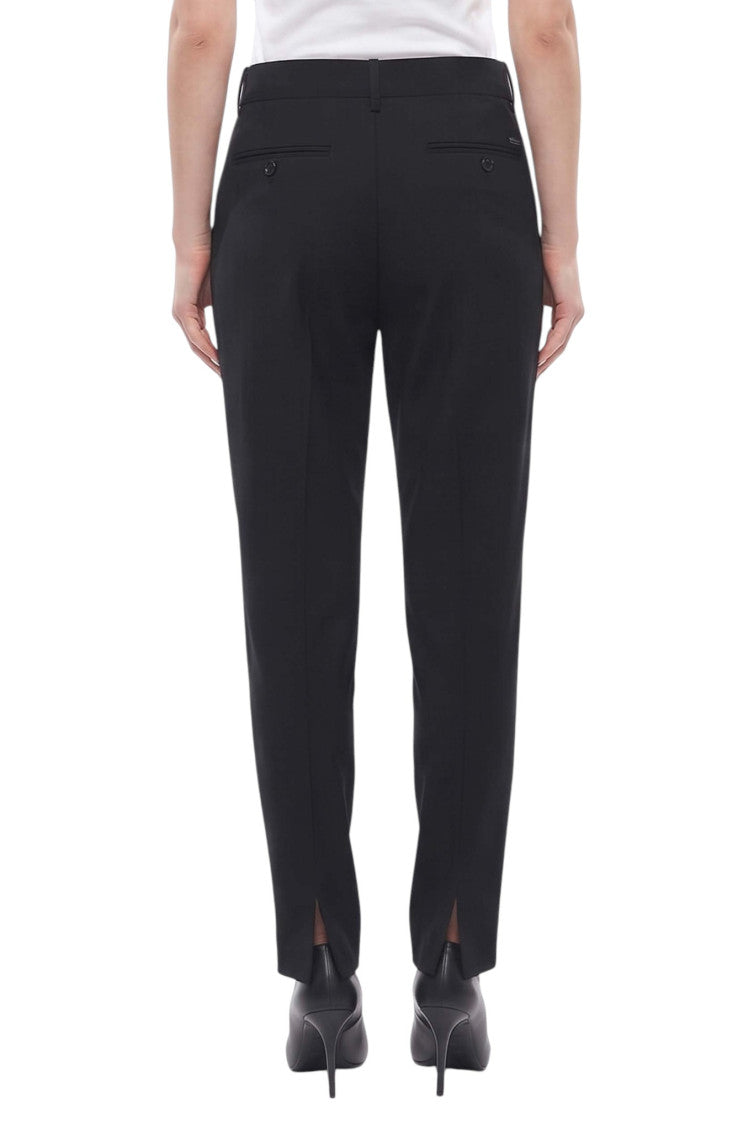 Black Tailored Flat Front Pants 2