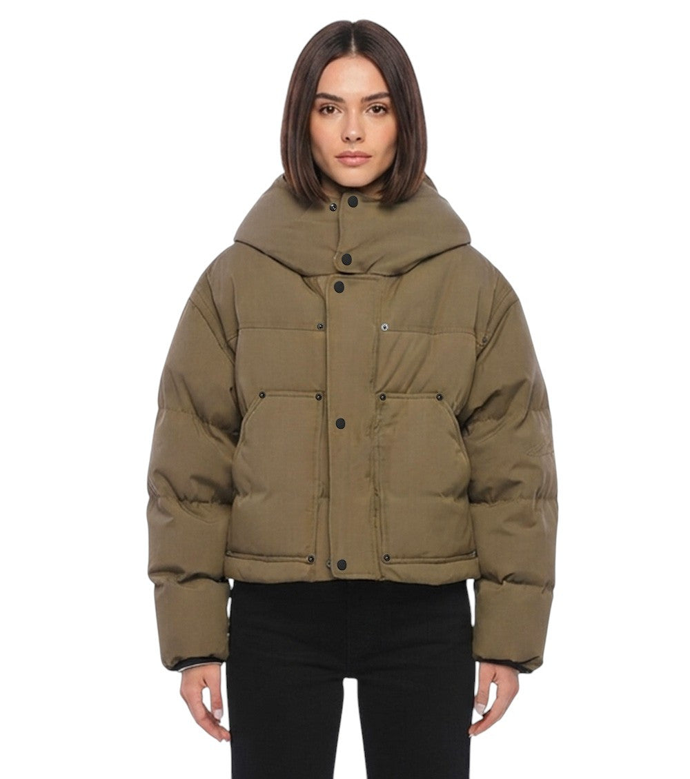 Green Solid Hood Jacket 1