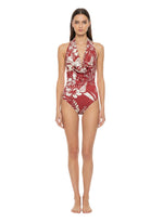Red Floral Swimwear 1