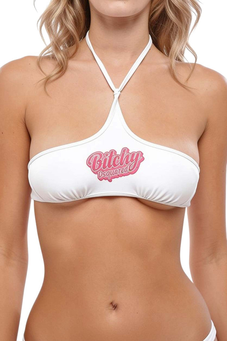 White Graphic Swimwear 1
