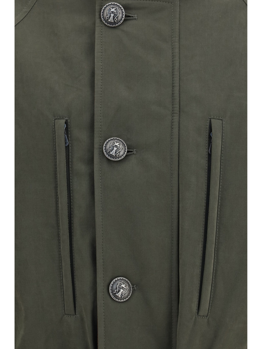 Green Solid Belted Jacket 3
