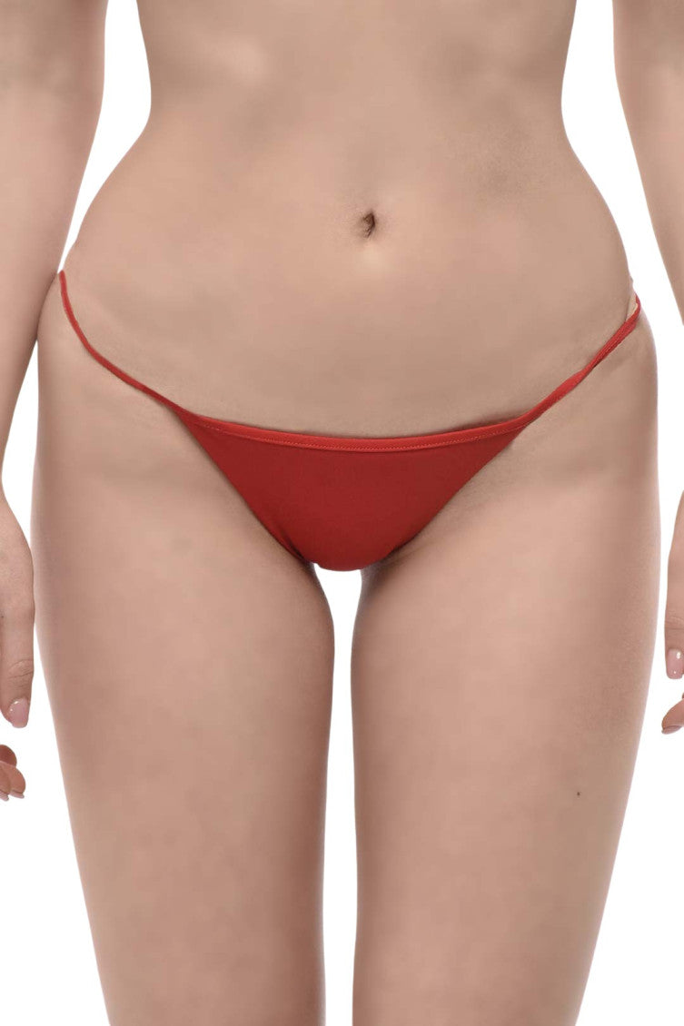 Red Logo Bikini Bottom Swimwear 1