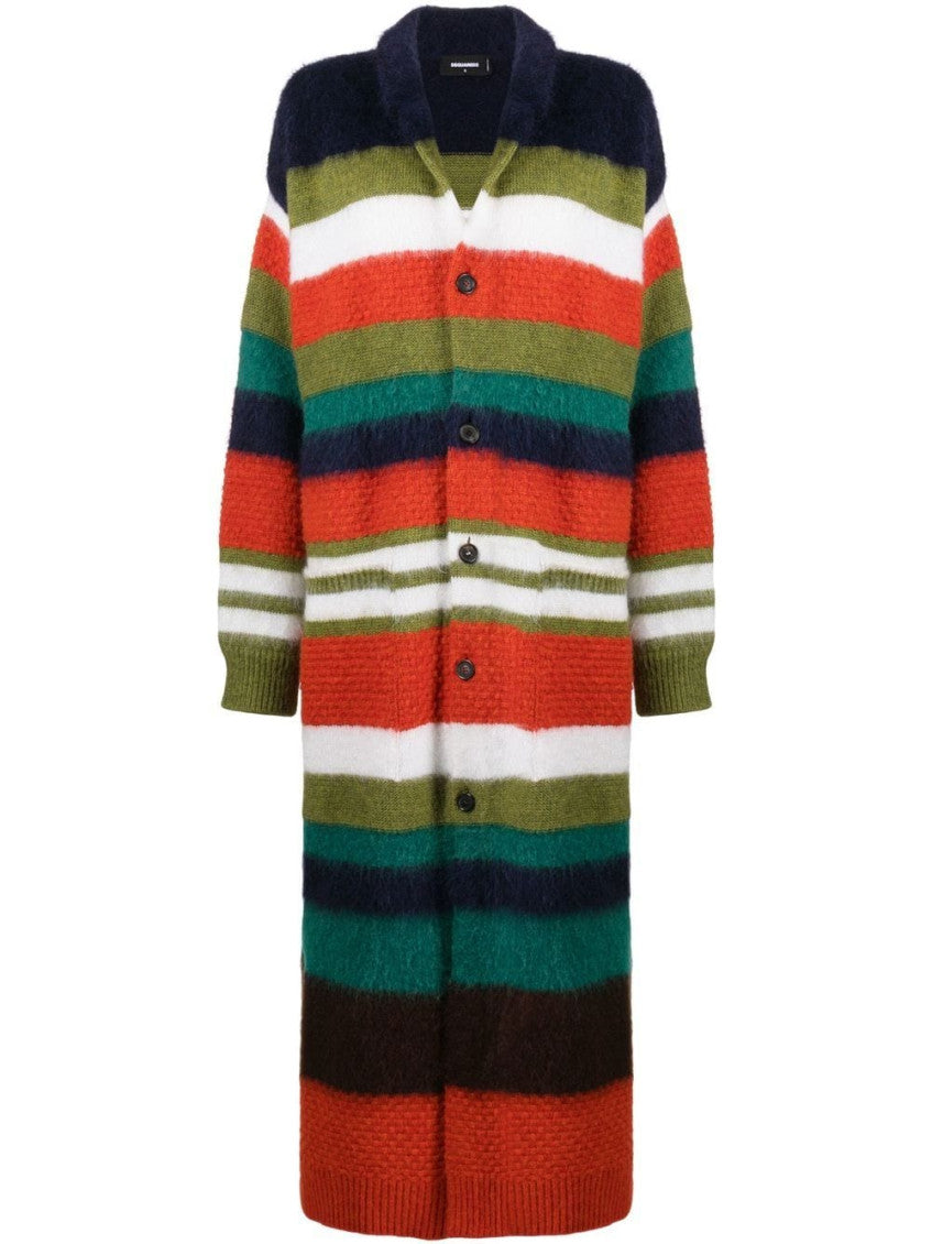 Multicolor Stripes V Neck Sweater 1
