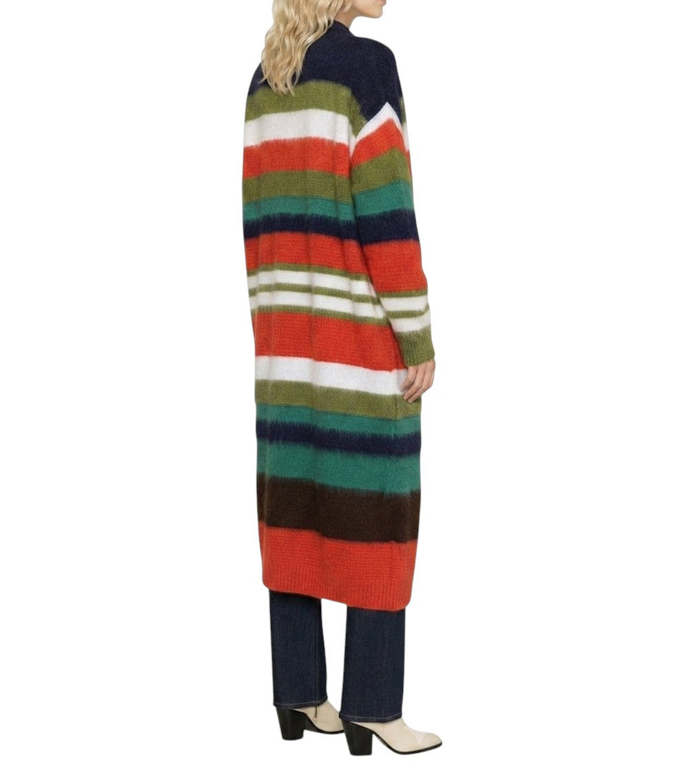 Multicolor Stripes V Neck Sweater 3