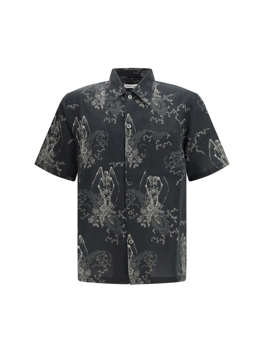Grey Regular Paisley Shirt 1