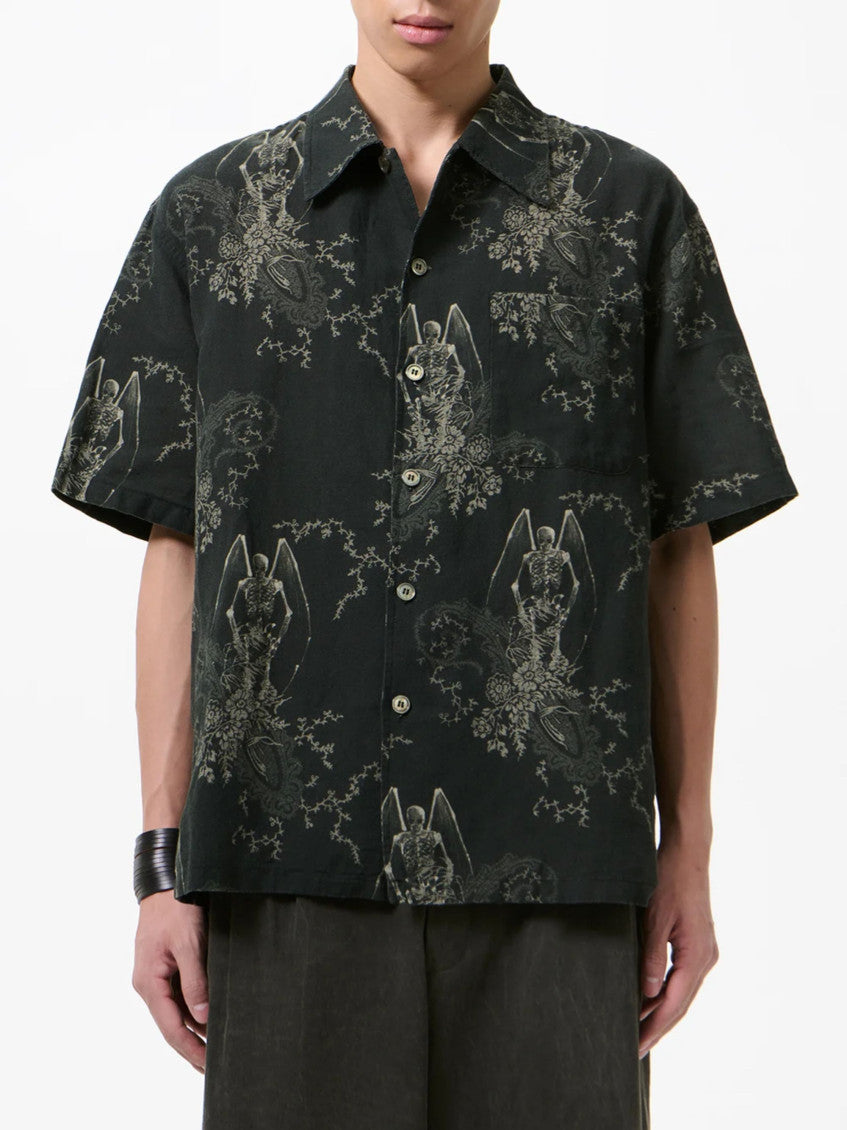 Grey Regular Paisley Shirt 2