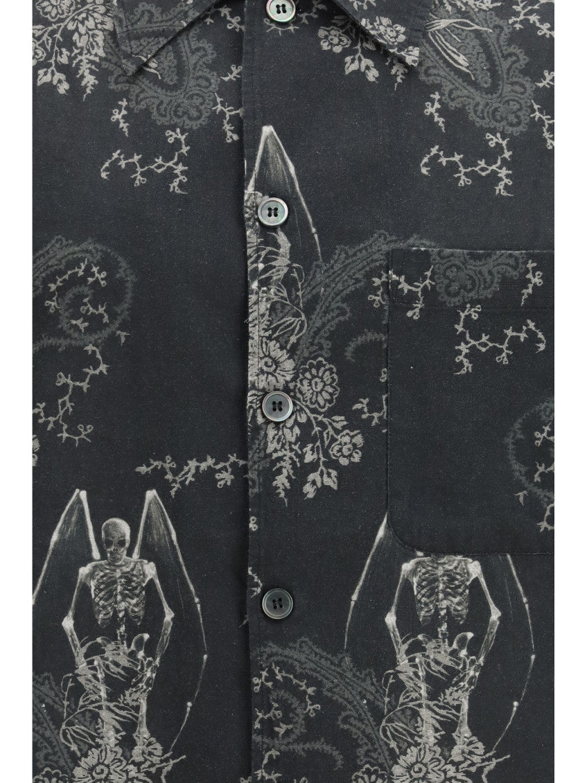 Grey Regular Paisley Shirt 5