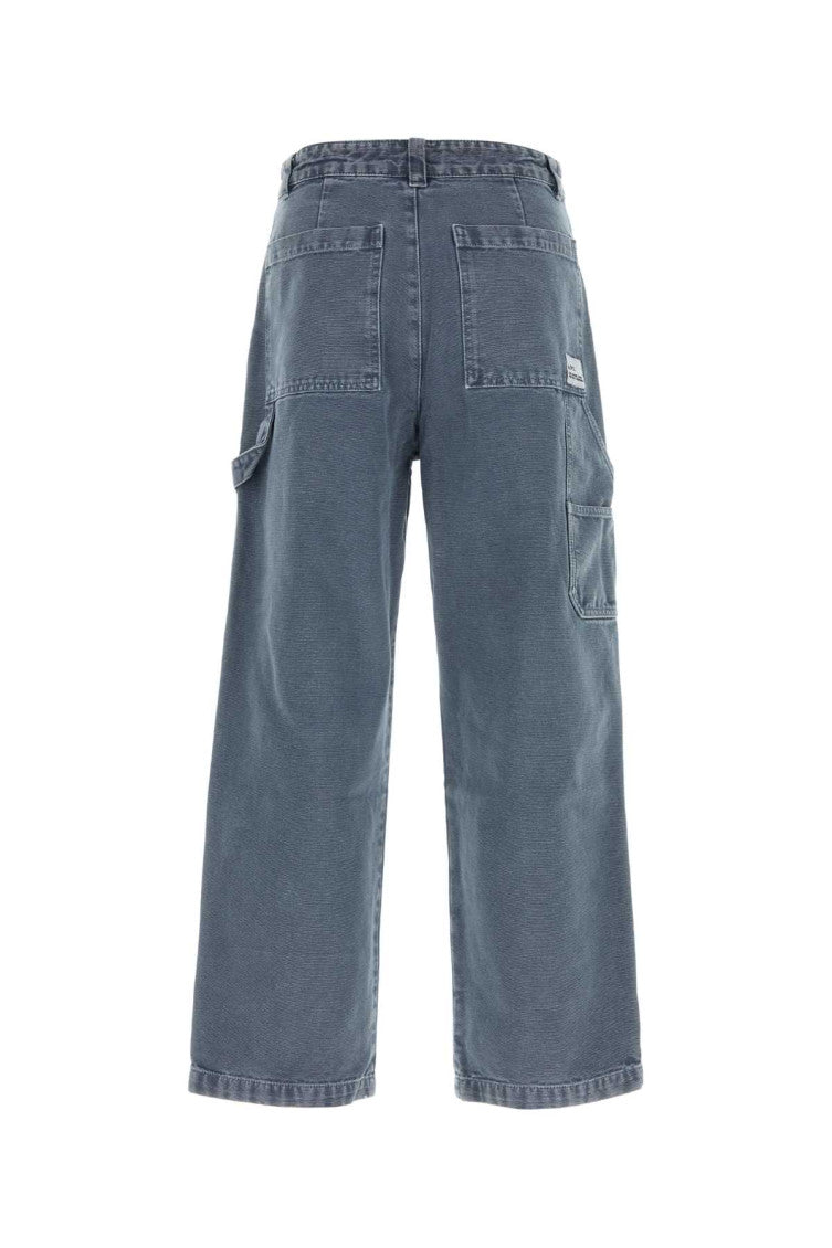 Navy Blue Loose Cargo Jeans 2