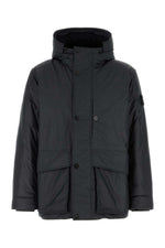 Navy Blue Hood Parka Jacket 1