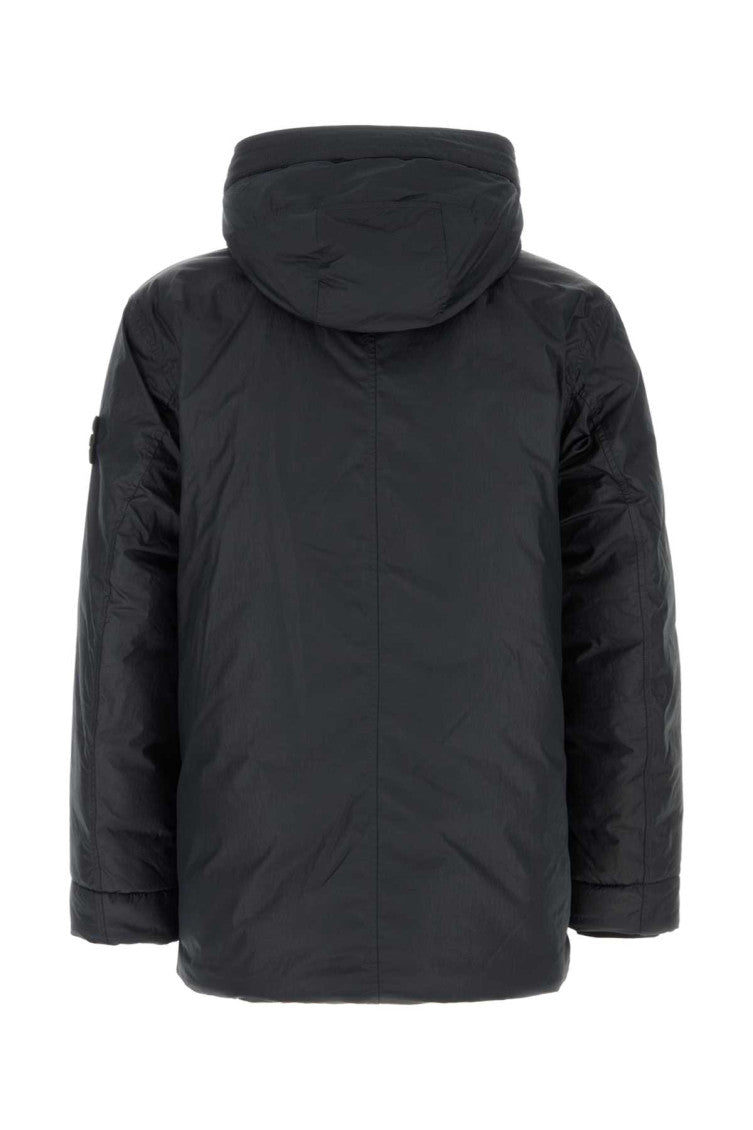 Navy Blue Hood Parka Jacket 2
