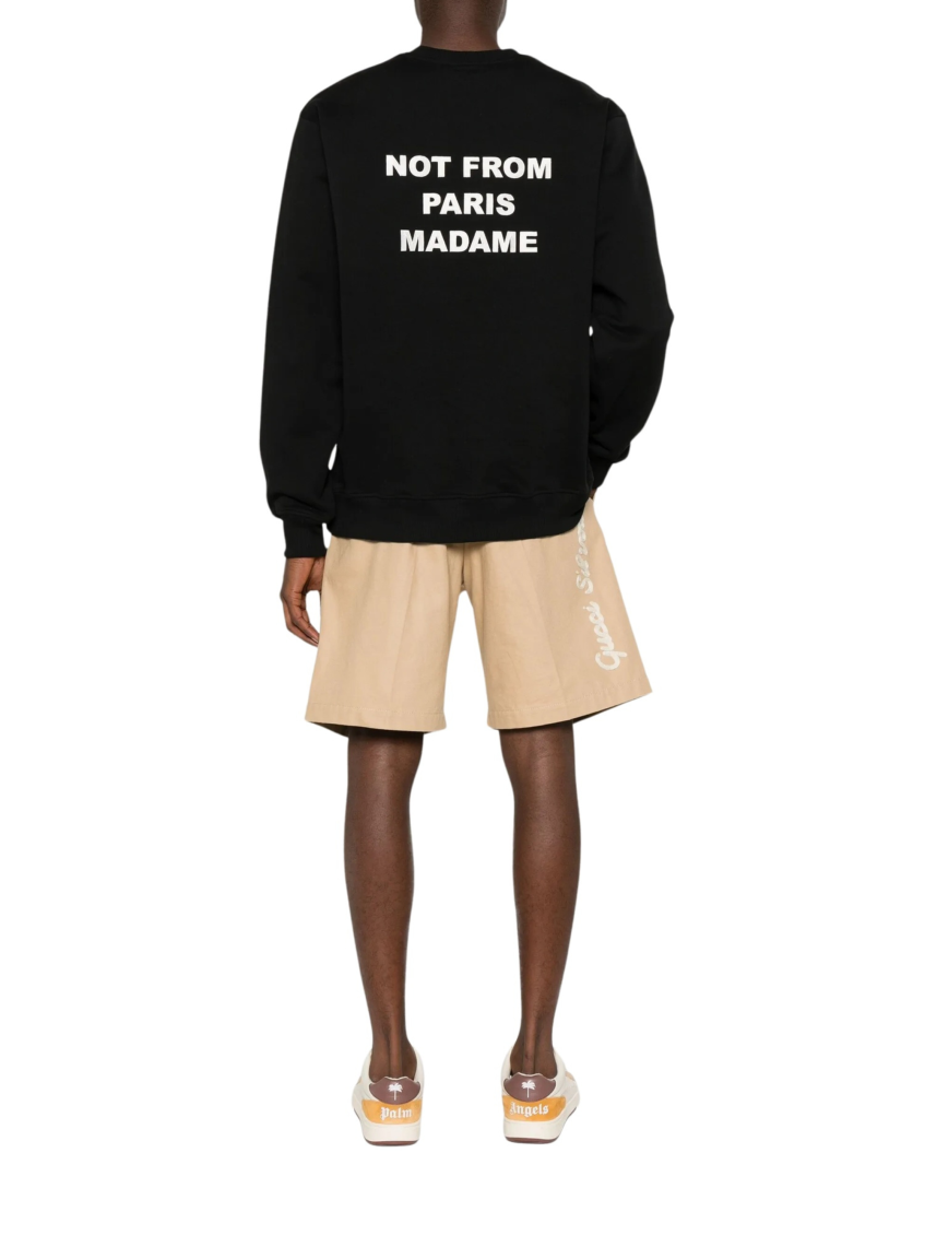 Black Graphic Crew Neck Sweatshirt 3