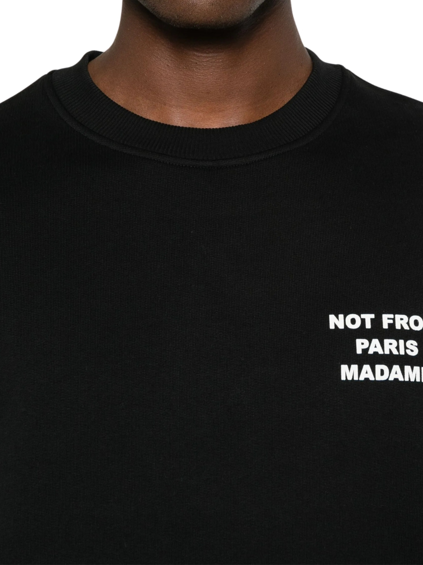 Black Graphic Crew Neck Sweatshirt 4