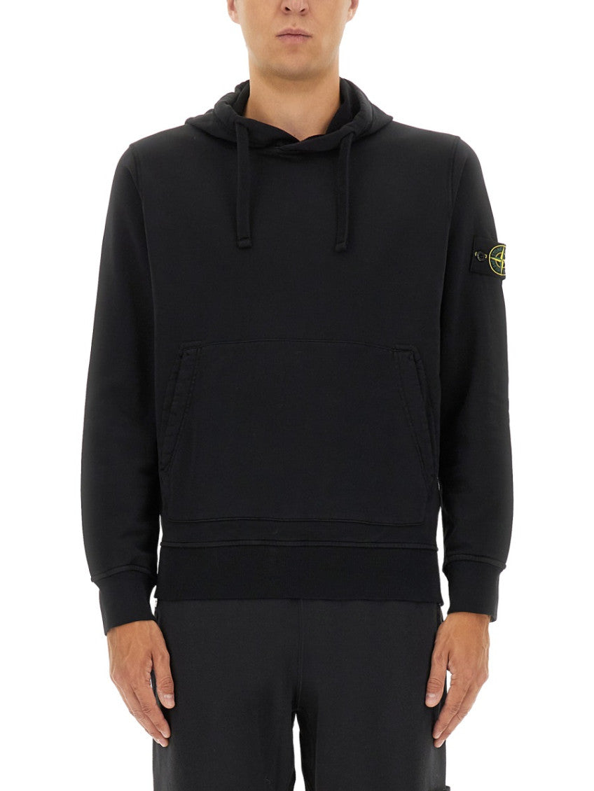 Black Regular Solid Hoodie 1