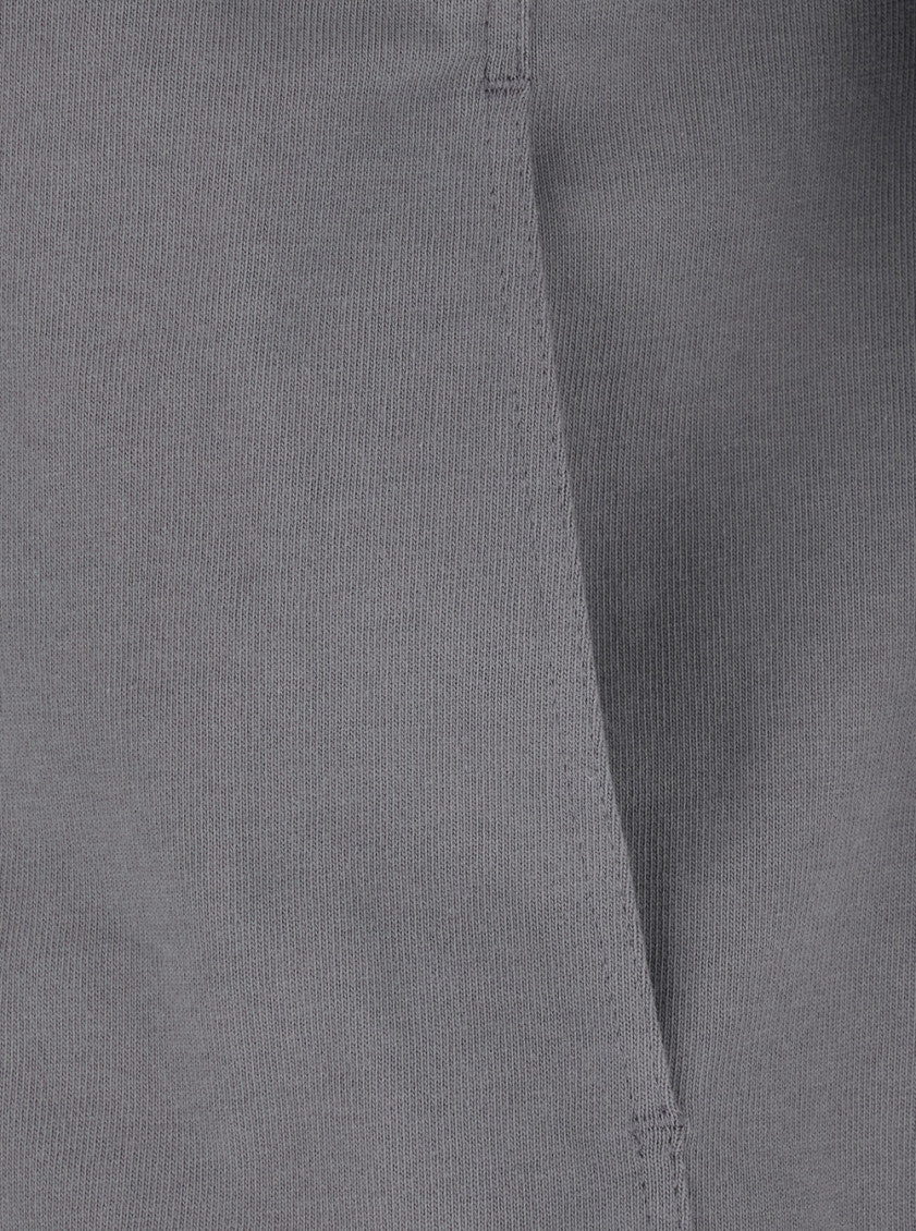 Grey Zip Up Solid Sweatshirt 3