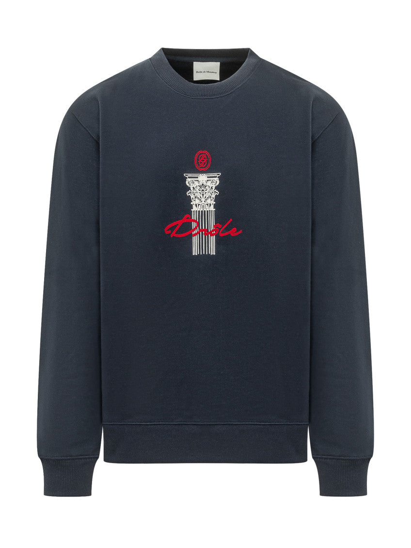 Blue Crew Neck Sweatshirt 1