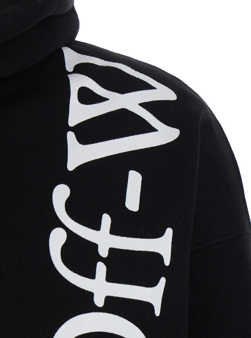 Black Regular Logo Hoodie 3