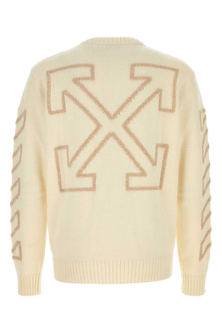 Off White Crew Neck Sweater 2