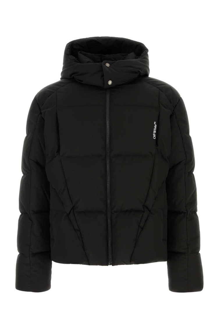 Black Quilted Hood Jacket 1