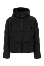 Black Quilted Hood Jacket 1