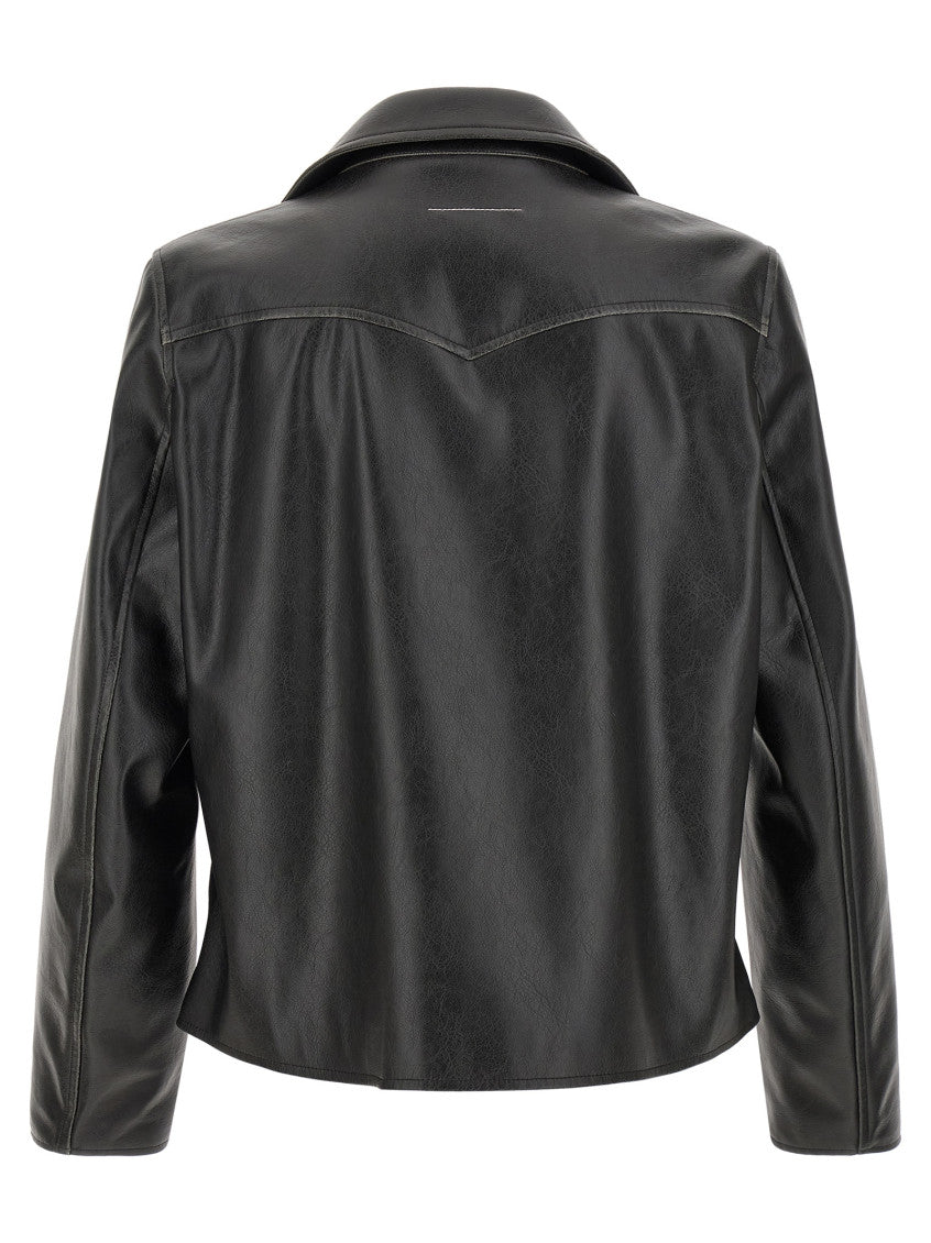Black Shirt Collar Jacket 2