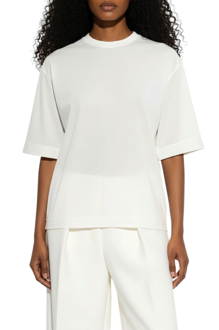 White Crew Neck T-Shirt 2
