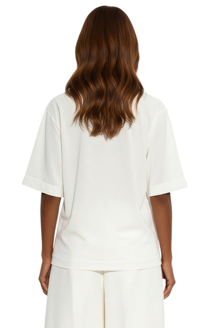 White Crew Neck T-Shirt 3