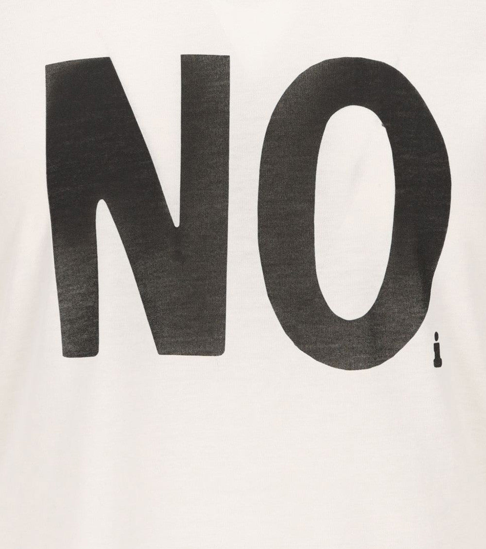 White Graphic V Neck T-Shirt 4