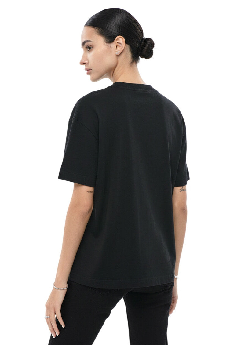 Black Graphic Crew Neck T-Shirt 2