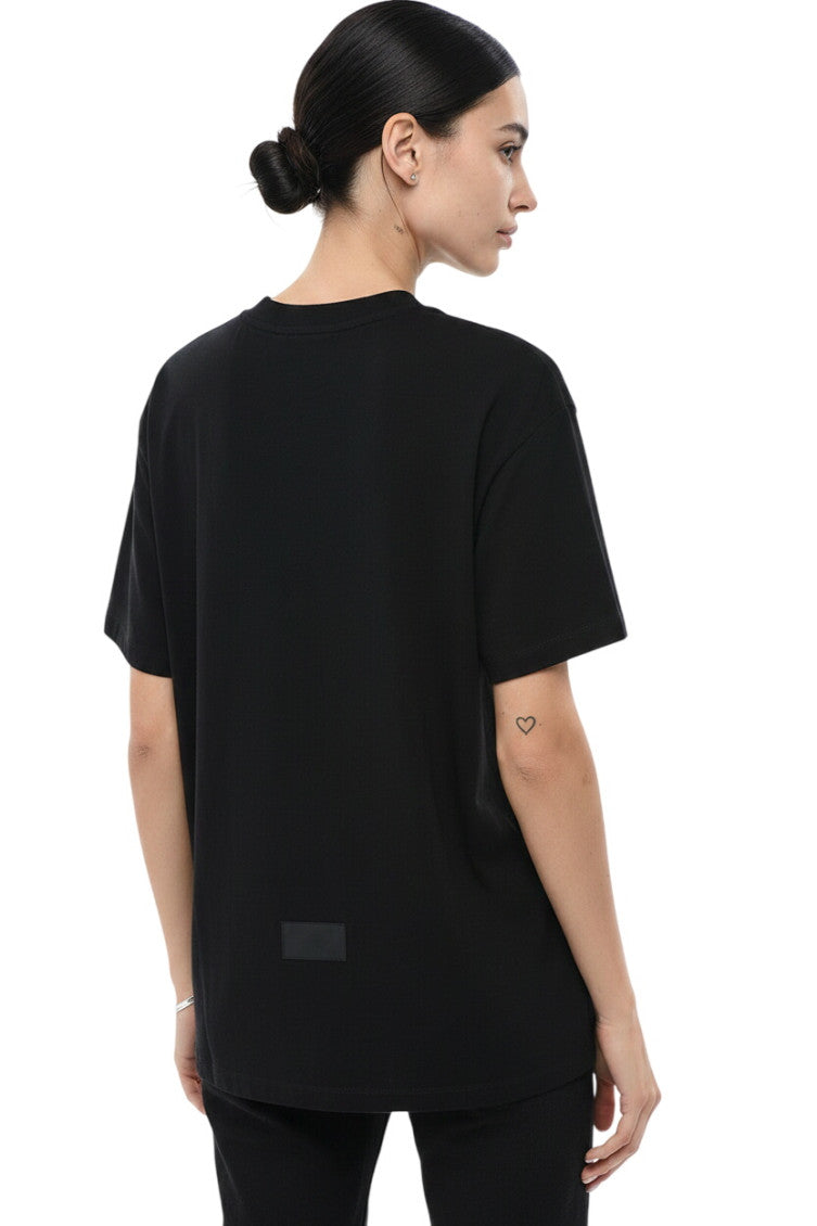 Black Round Neck T-Shirt 2
