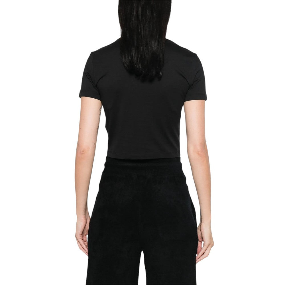 Black Graphic Logo V Neck T-Shirt 3