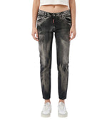 Dark Grey Skinny Mid Rise Jeans 1