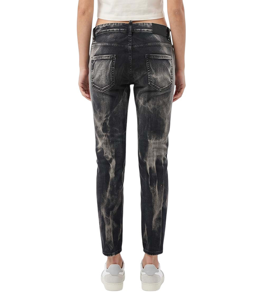 Dark Grey Skinny Mid Rise Jeans 2