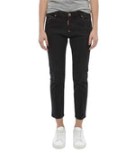 Black Slim Mid Rise Jeans 1