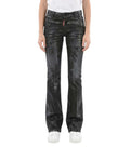 Black Flared Mid Rise Jeans 1