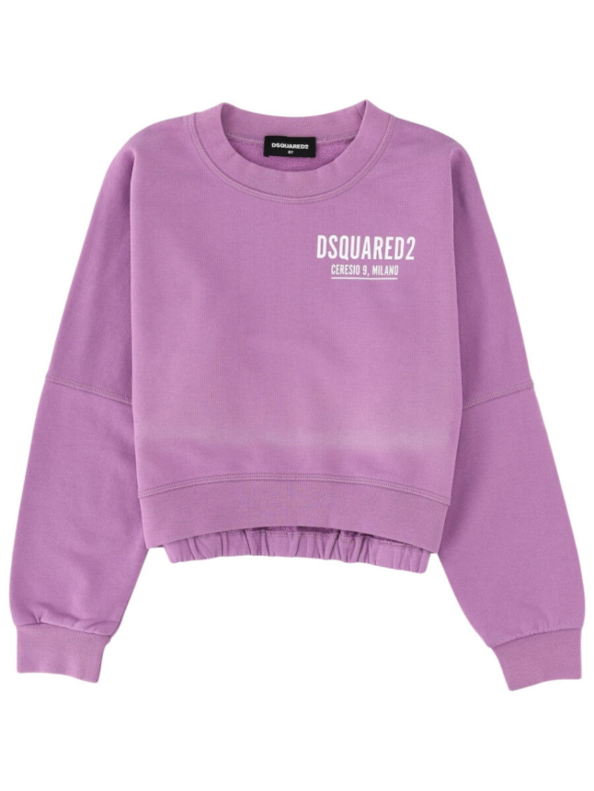 Girls Purple Logo Sweatshirt 1