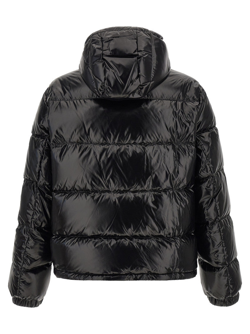 Black Quilted Hood Jacket 3
