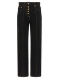 Black Straight High Rise Jeans 1