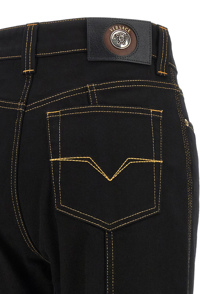 Black Straight High Rise Jeans 4