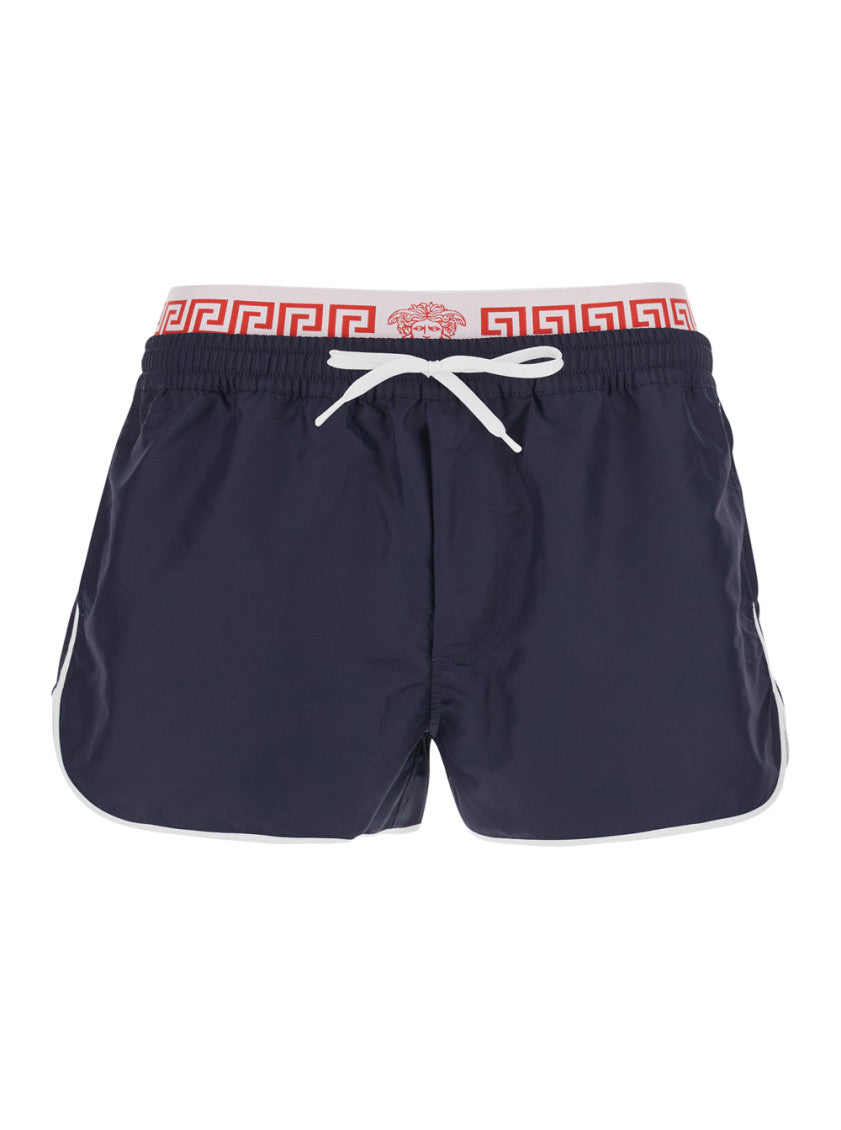 Blue Drawstring Swim Shorts 1