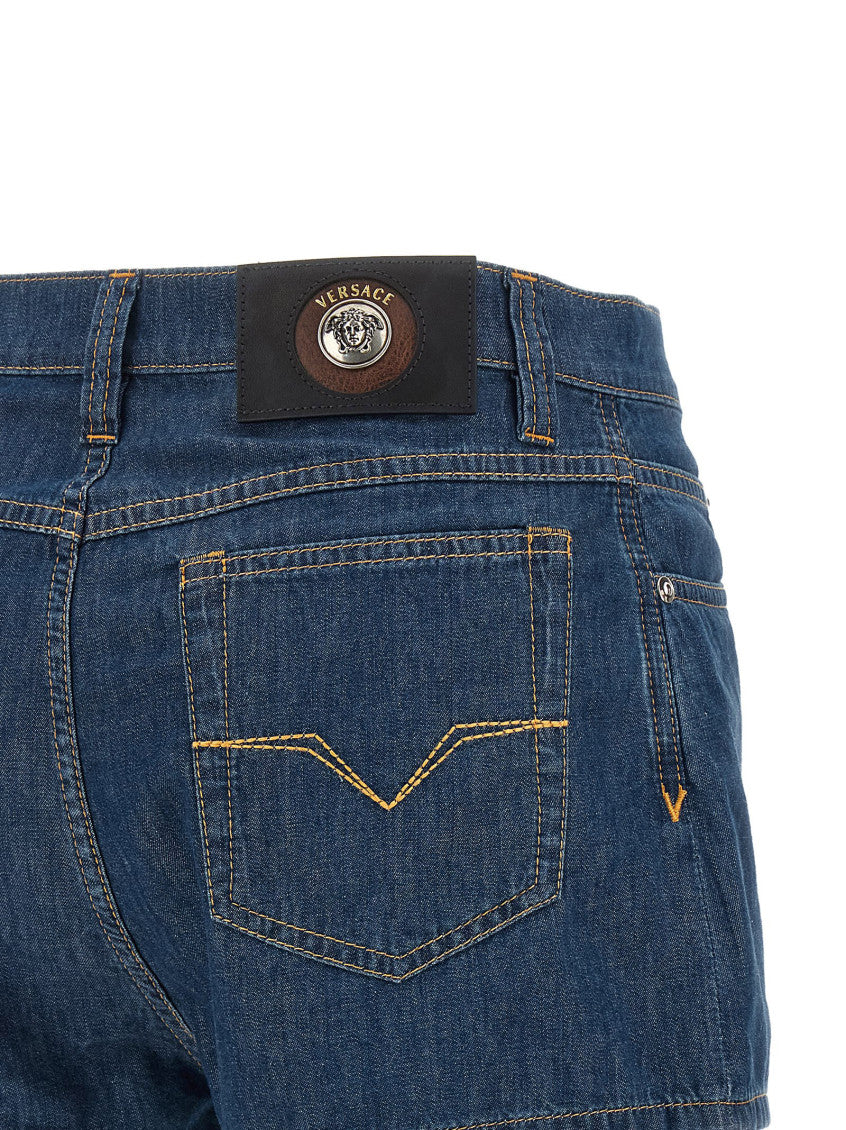 Blue Solid Shorts 4