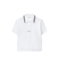 White Logo Shirt Collar Polo 1