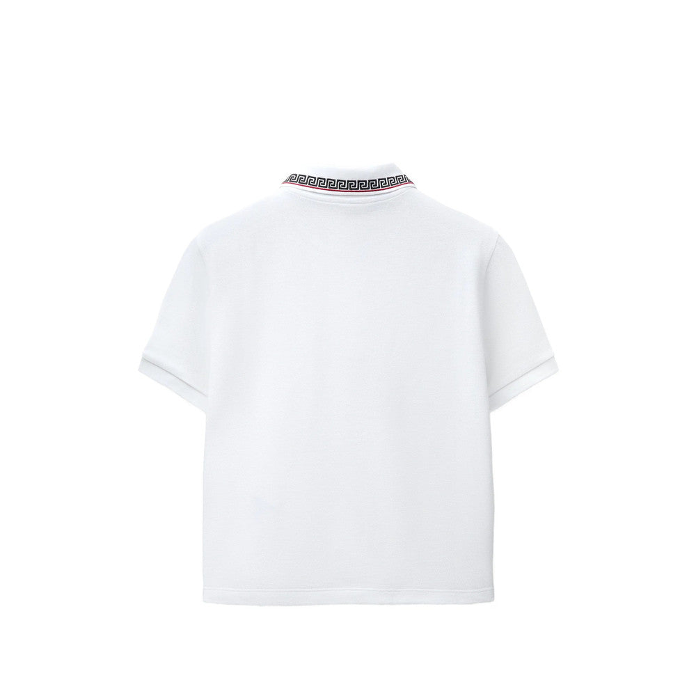 White Logo Shirt Collar Polo 2
