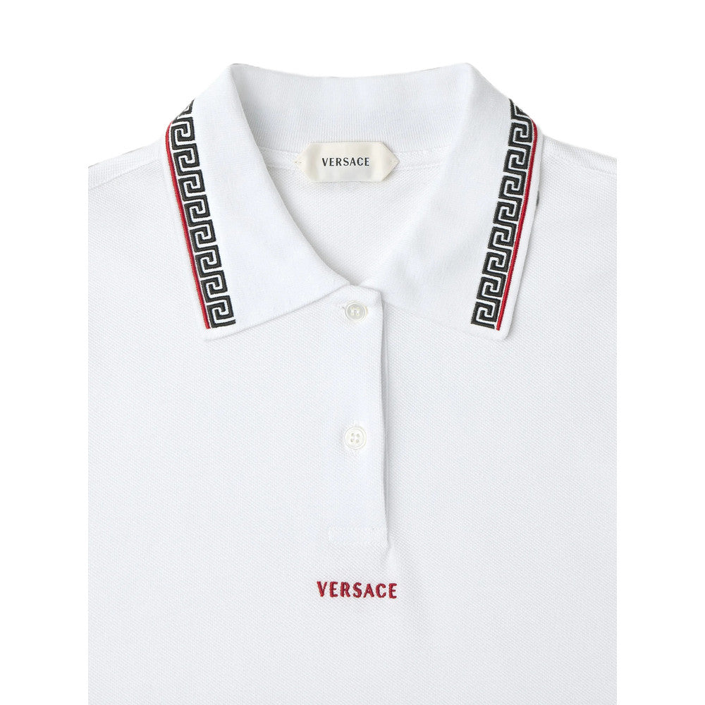 White Logo Shirt Collar Polo 3