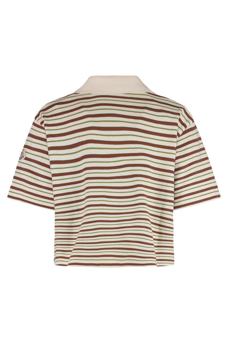 Multicolor Striped Shirt Collar Polo 2