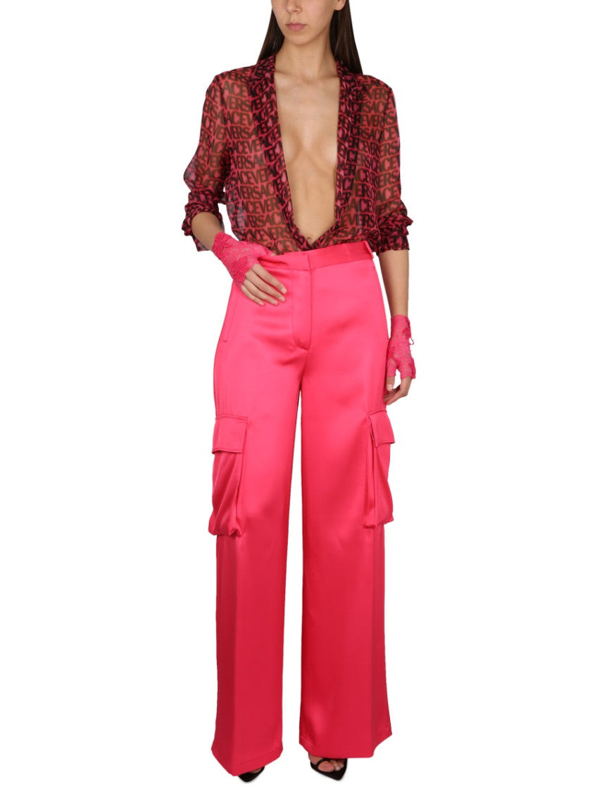 Fuchsia Relaxed Cargos Pants 2