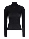 Black Logo Turtle Neck Sweater 1