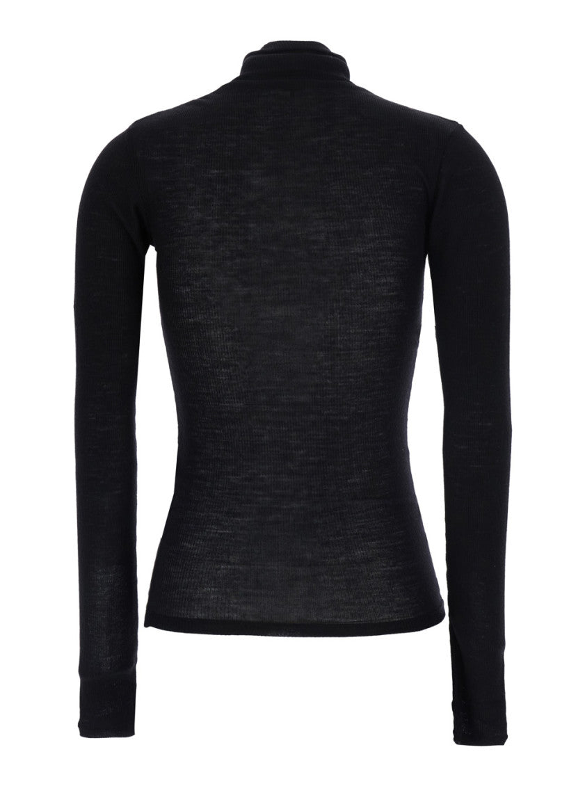 Black Logo Turtle Neck Sweater 2