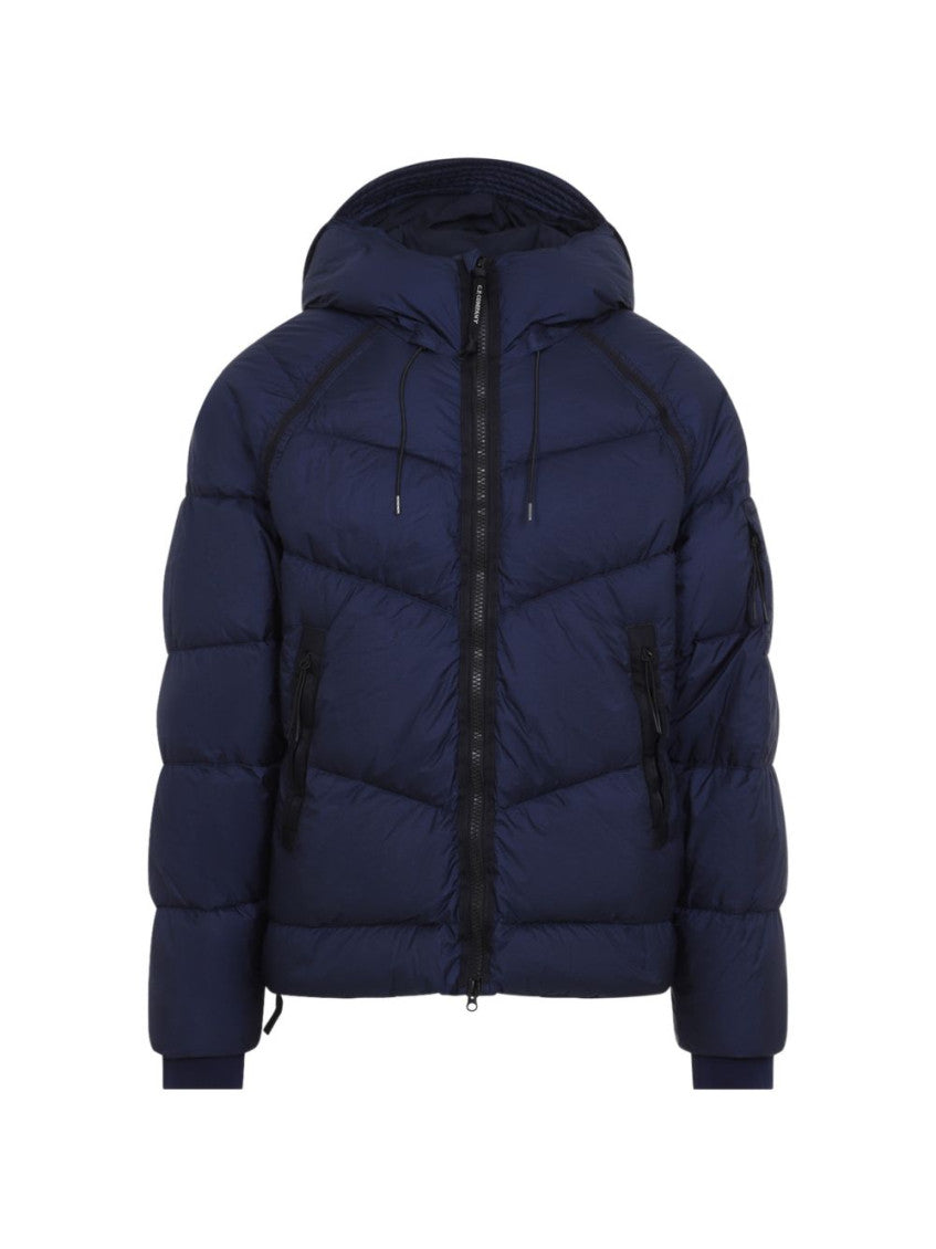 Navy Quilted Hood Jacket 1