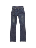 Blue Straight Mid Rise Jeans 1