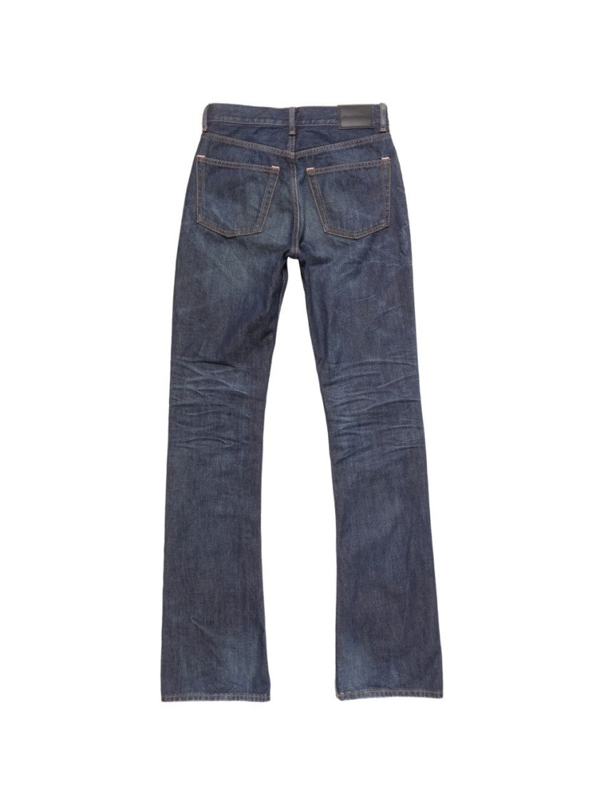 Blue Straight Mid Rise Jeans 2